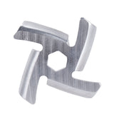 Electric Mincer Blade Stainless Steel Cross Grinding Plate Replacement Accessories - Top-Down View