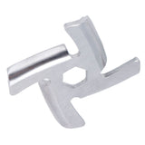 Electric Mincer Blade Stainless Steel Cross Grinding Plate Replacement Accessories - Rear View