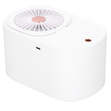 90 Degree Folding Electric Fan 2 in1 Portable Humidifying Electric Fan for Home OfficeWhite - Side View