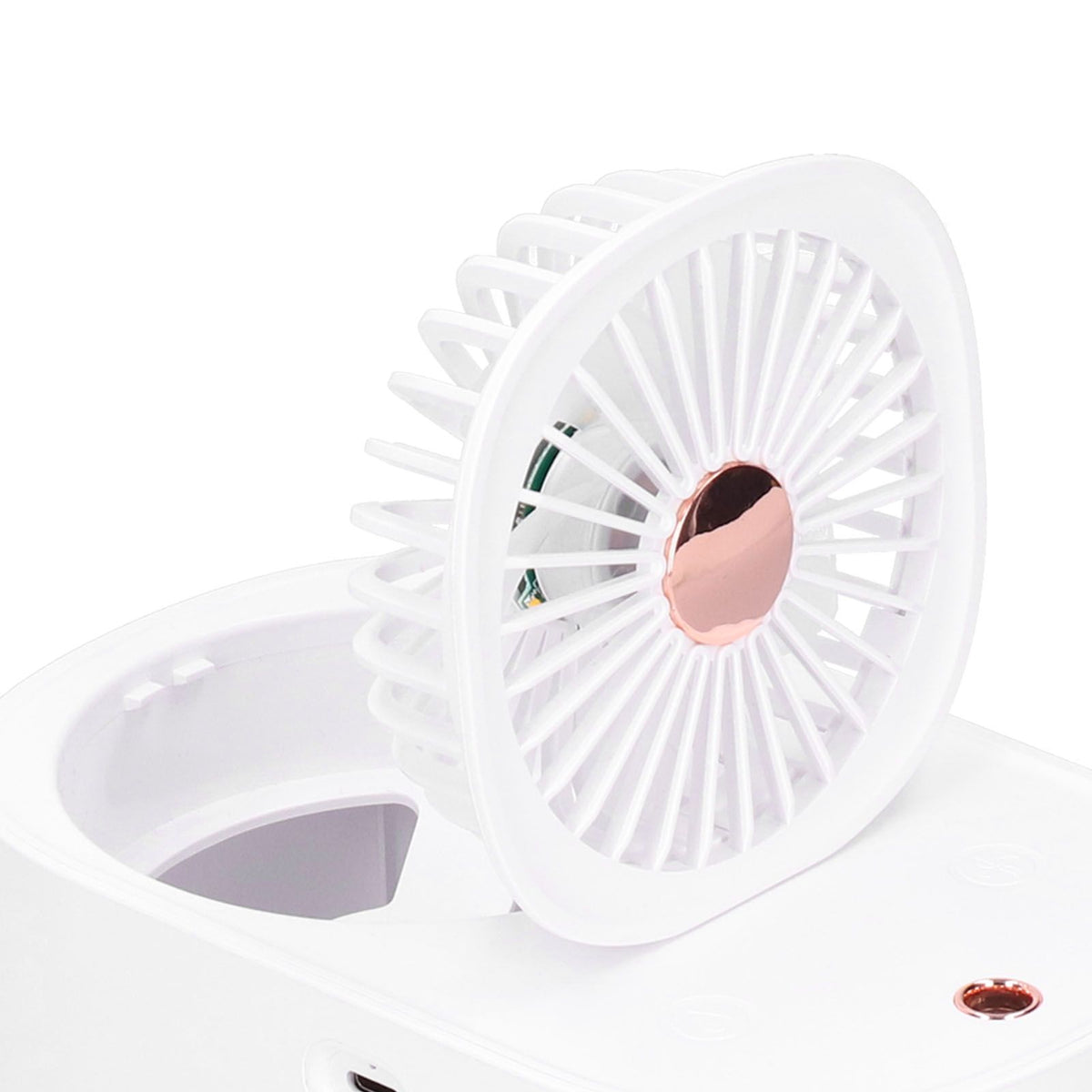 90 Degree Folding Electric Fan 2 in1 Portable Humidifying Electric Fan for Home OfficeWhite