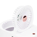90 Degree Folding Electric Fan 2 in1 Portable Humidifying Electric Fan for Home OfficeWhite - Extra Image