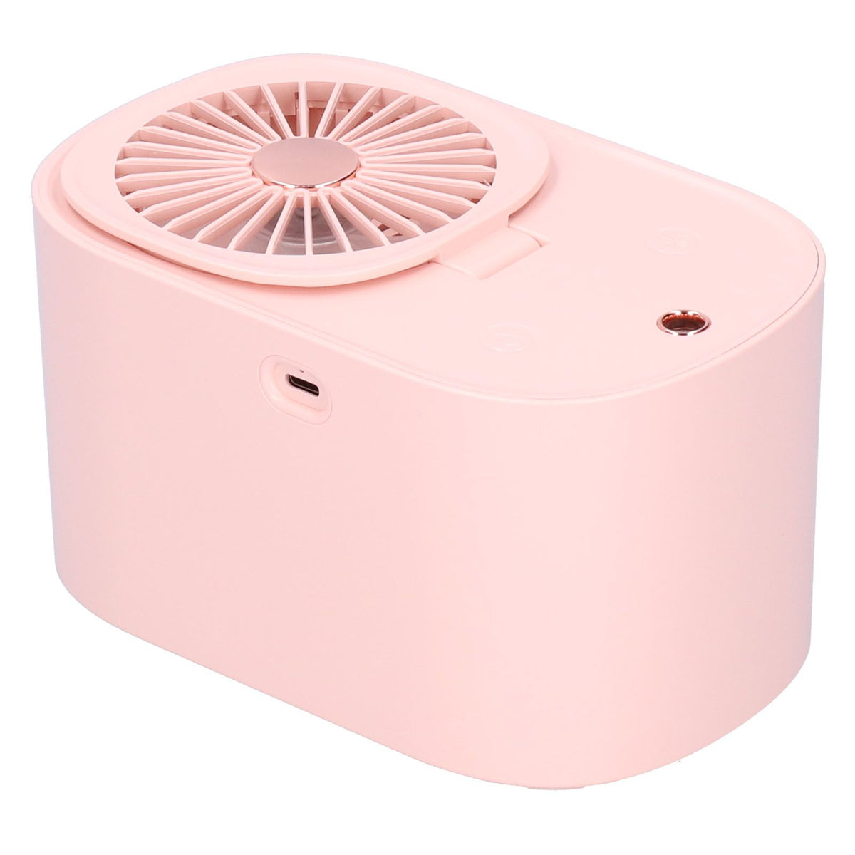 90 Degree Folding Electric Fan 2 in1 Portable Humidifying Electric Fan for Home OfficePink