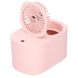 90 Degree Folding Electric Fan 2 in1 Portable Humidifying Electric Fan for Home OfficePink