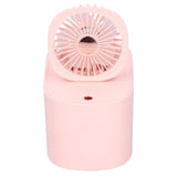90 Degree Folding Electric Fan 2 in1 Portable Humidifying Electric Fan for Home OfficePink