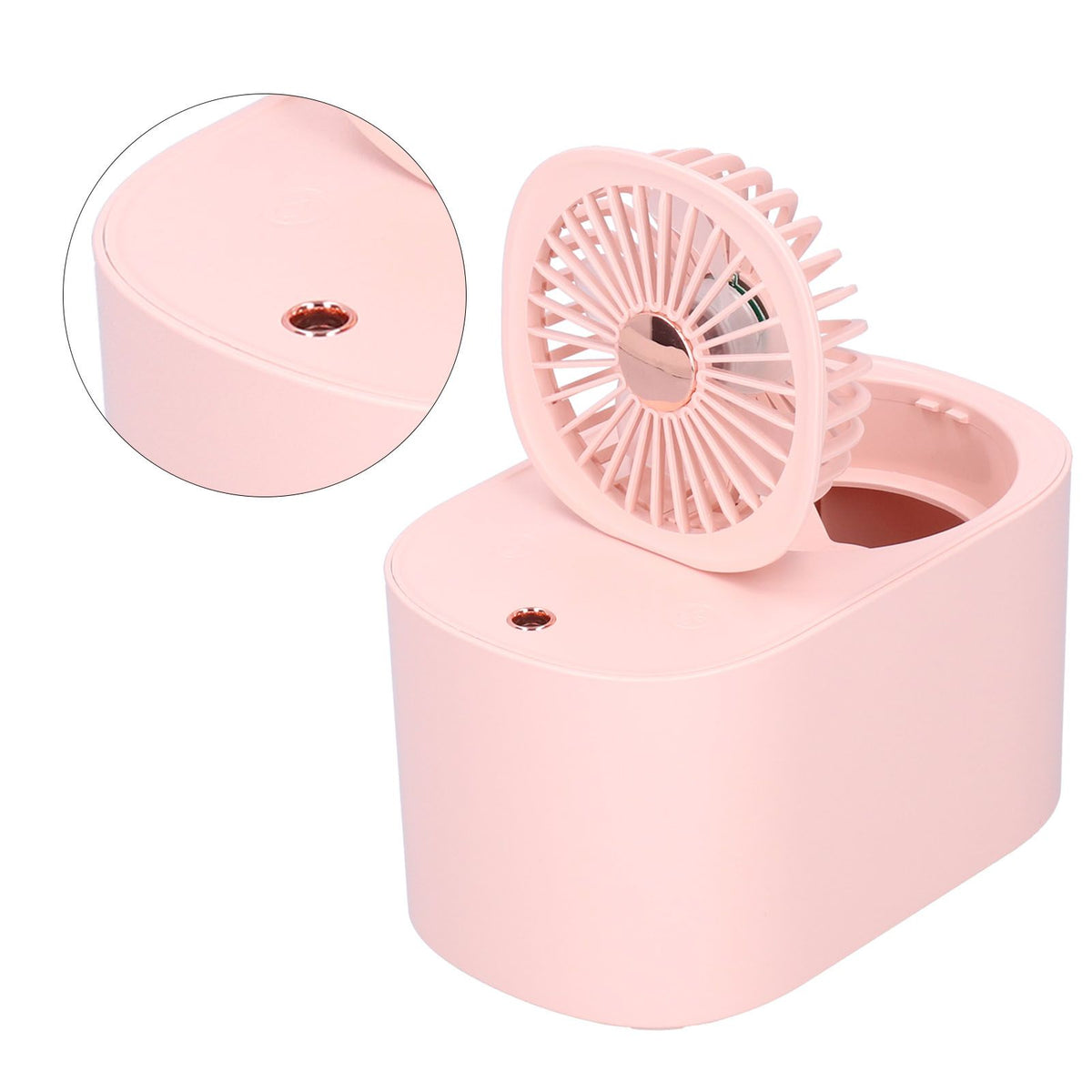 90 Degree Folding Electric Fan 2 in1 Portable Humidifying Electric Fan for Home OfficePink