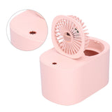 90 Degree Folding Electric Fan 2 in1 Portable Humidifying Electric Fan for Home OfficePink - Extra Image