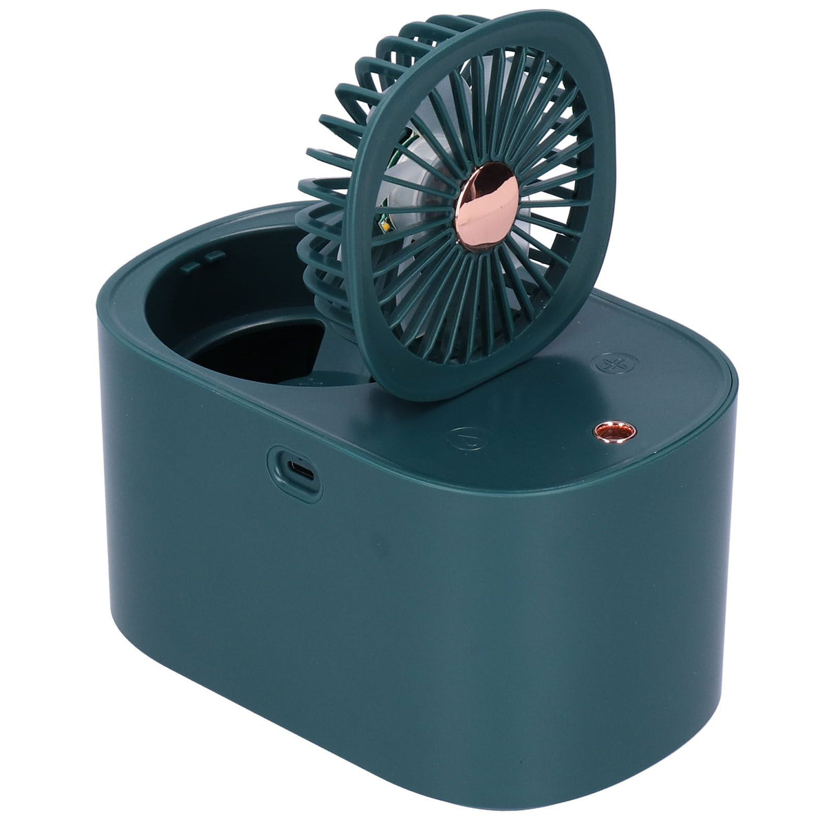 90 Degree Folding Electric Fan 2 in1 Portable Humidifying Electric Fan for Home OfficeDark Blue