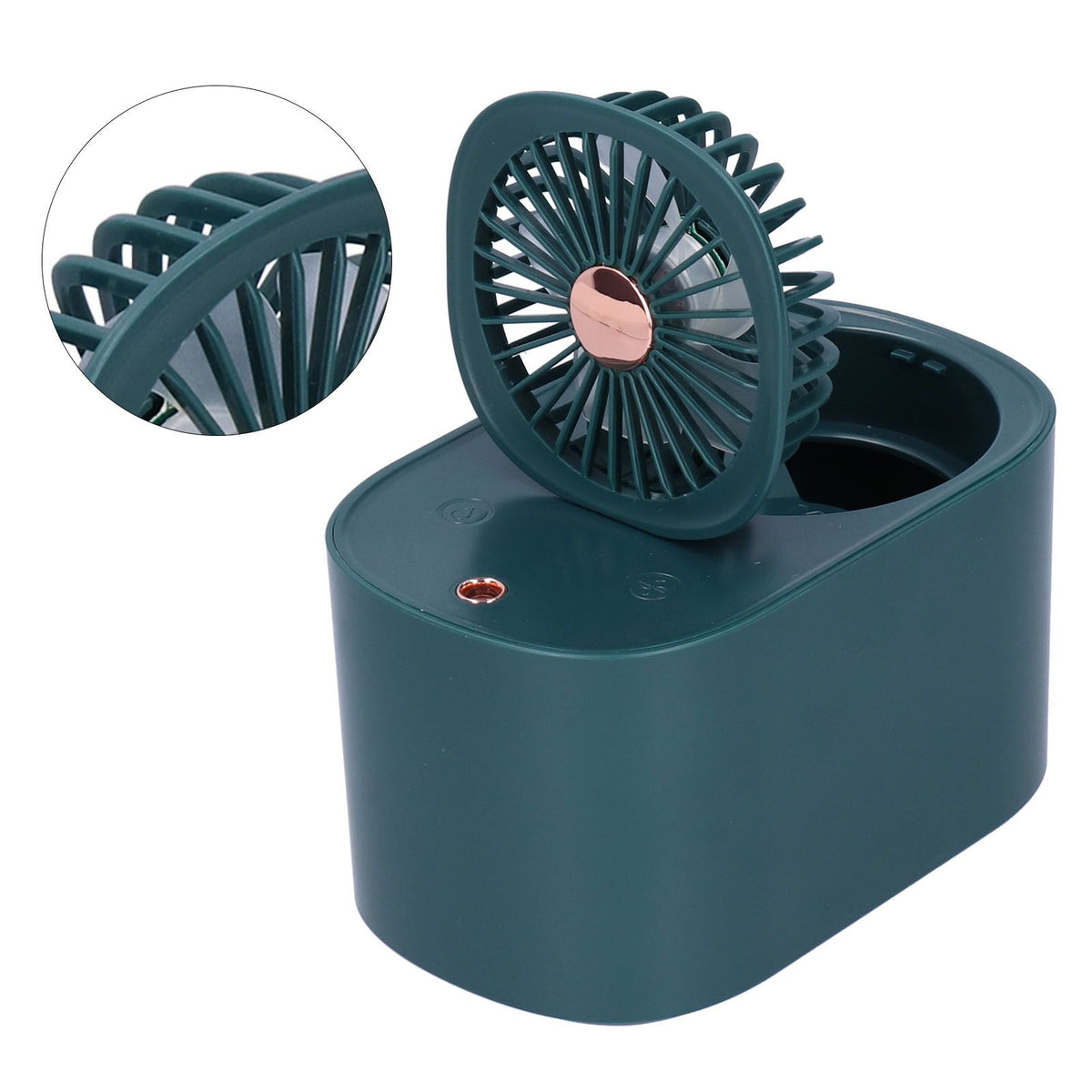 90 Degree Folding Electric Fan 2 in1 Portable Humidifying Electric Fan for Home OfficeDark Blue