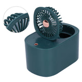 90 Degree Folding Electric Fan 2 in1 Portable Humidifying Electric Fan for Home OfficeDark Blue - Extra Image