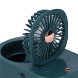 90 Degree Folding Electric Fan 2 in1 Portable Humidifying Electric Fan for Home OfficeDark Blue - Extra Image
