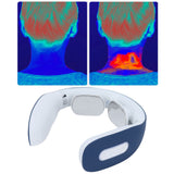 Neck Massager USB Charging Mini Intelligent Holographic Pulsed Shoulder Therapy Machine Blue