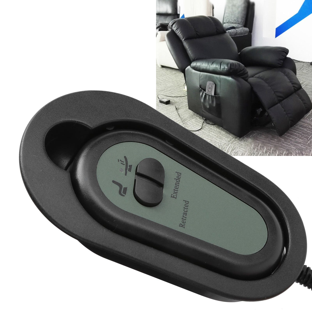 Electric Sofa Controller 2 Button Lift Chair Hand Control 5 Pin for Electric Recliner