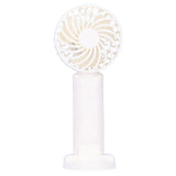 3‑Gear Adjustable Fan Portable Handheld Mobile Phone Holder Electric Fan for DormitoryWhite - Front View