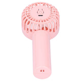 3‑Gear Adjustable Fan Portable Handheld Mobile Phone Holder Electric Fan for DormitoryPink - Front View