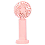 3‑Gear Adjustable Fan Portable Handheld Mobile Phone Holder Electric Fan for DormitoryPink