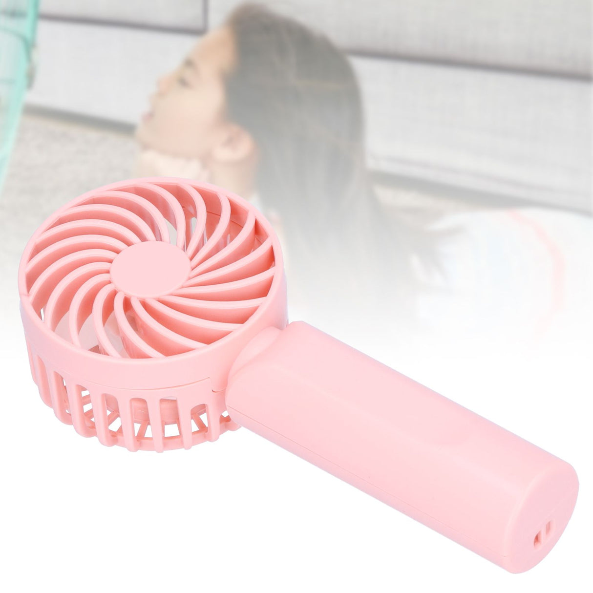 3‑Gear Adjustable Fan Portable Handheld Mobile Phone Holder Electric Fan for DormitoryPink
