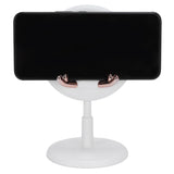 Cute Mobile Phone Holder Folding Mobile Phone Desktop Bracket for Live BroadcastWhite - Low Angle
