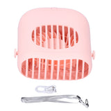 Hand-Held Mini Fan USB Charging Waist Hanging Fan for Home Office Traveling Pink