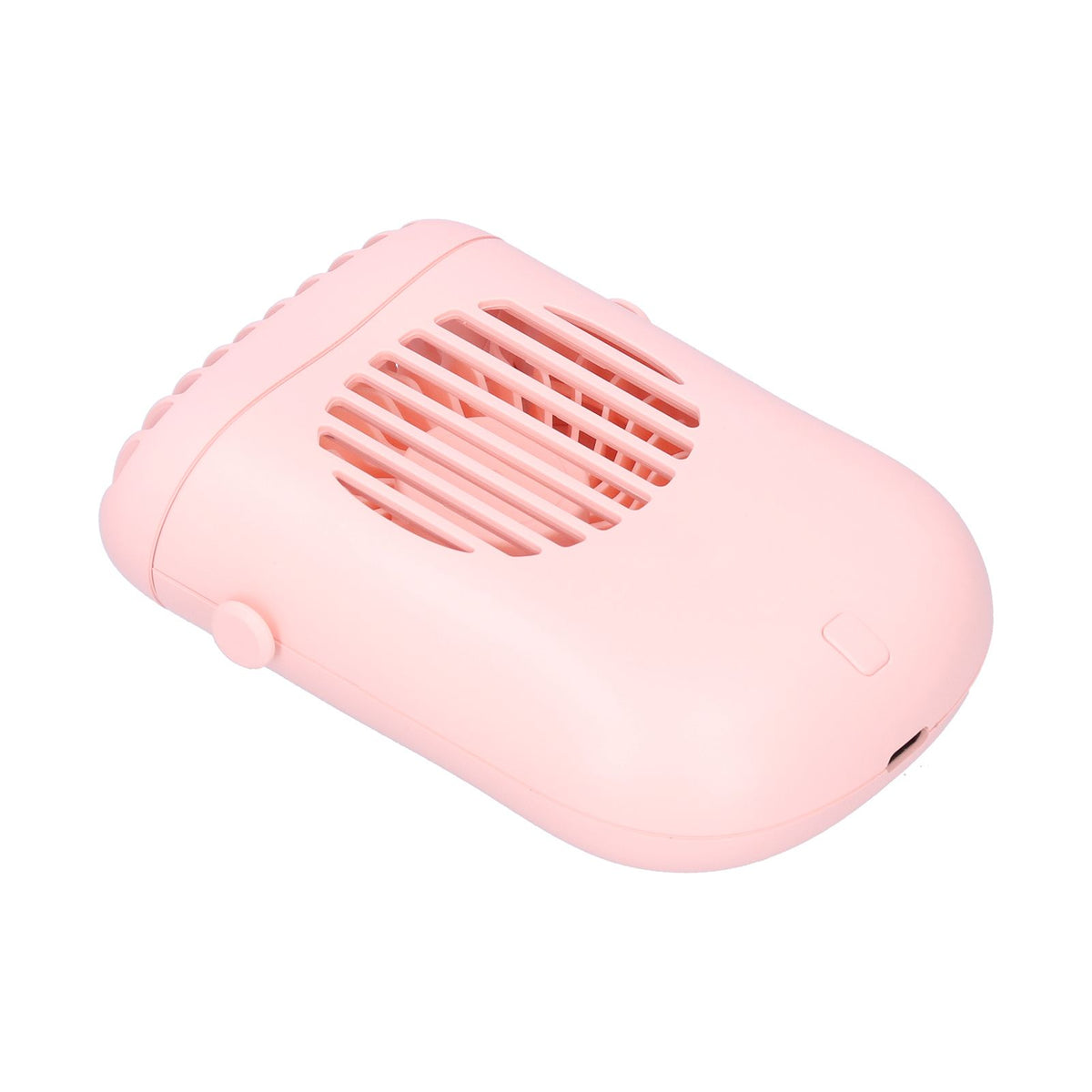 Hand-Held Mini Fan USB Charging Waist Hanging Fan for Home Office Traveling Pink
