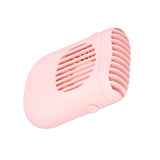 Hand-Held Mini Fan USB Charging Waist Hanging Fan for Home Office Traveling Pink - Rear View