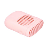 Hand-Held Mini Fan USB Charging Waist Hanging Fan for Home Office Traveling Pink - Close-Up Angle