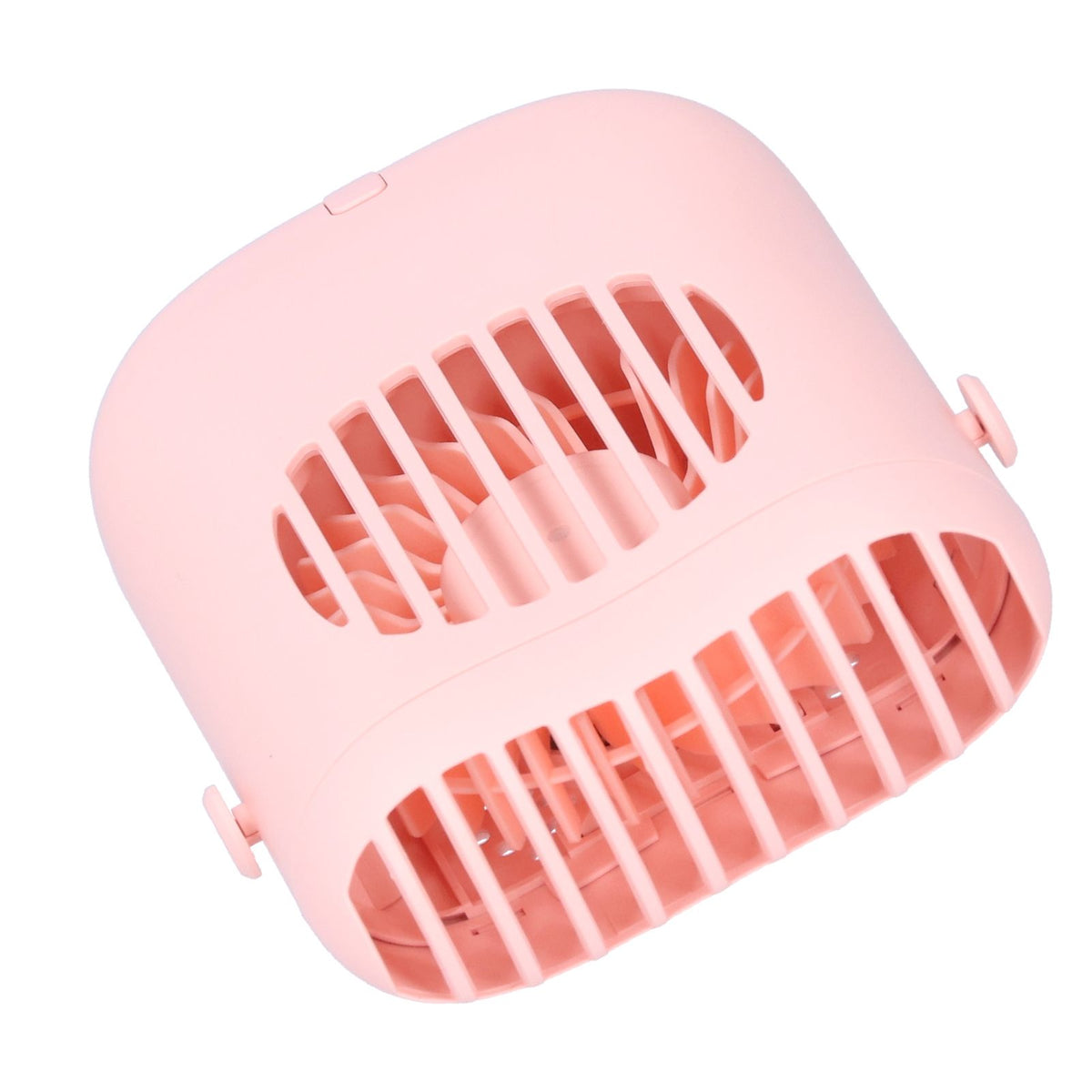 Hand-Held Mini Fan USB Charging Waist Hanging Fan for Home Office Traveling Pink