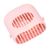 Hand-Held Mini Fan USB Charging Waist Hanging Fan for Home Office Traveling Pink