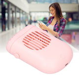Hand-Held Mini Fan USB Charging Waist Hanging Fan for Home Office Traveling Pink