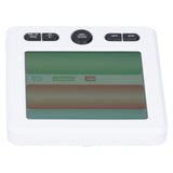 LCD Electronic Alarm Clock Temperature Humidity Monitoring Alarm for Indoor Home UseWhite - Close-Up Angle