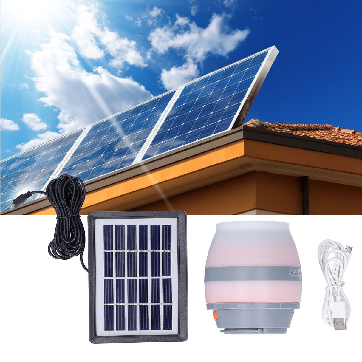 Mosquito Killer Lamp Portable IP67 Waterproof Insect Repeller for Outdoor Camping Picnic(Mosquito Lamp Solar Panel )