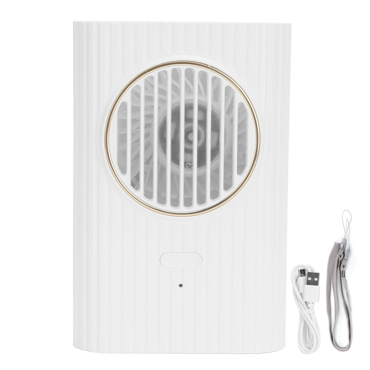 Desktop Hanging Neck Handheld Fan USB Charging Portable Mini Fan for Office BedroomWhite