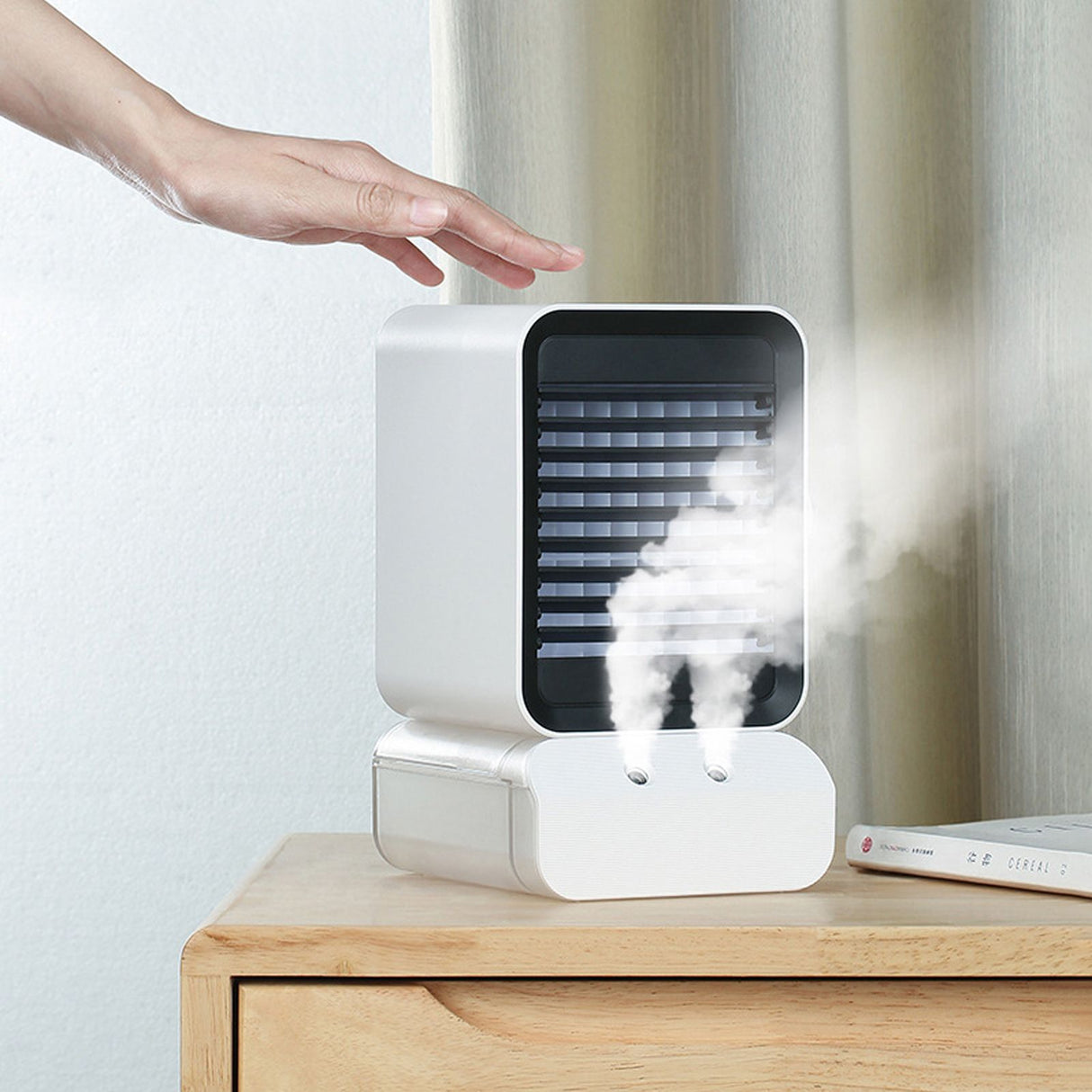 Detachable Desktop Air Conditioner Fan USB Powered Small Air Cooler Spray Fan for Home