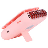 USB Charging Silent Neck Fan Portable Handheld Electric Fan for Outdoor Desktop HomePink - Front View
