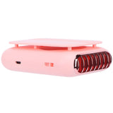 USB Charging Silent Neck Fan Portable Handheld Electric Fan for Outdoor Desktop HomePink - Rear View