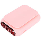 USB Charging Silent Neck Fan Portable Handheld Electric Fan for Outdoor Desktop HomePink - Low Angle