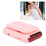 USB Charging Silent Neck Fan Portable Handheld Electric Fan for Outdoor Desktop HomePink - Extra Image