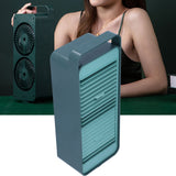 Double Fan Blade Rotating Fan USB Charging Desktop Electric Fan for Office Home DormitoryGreen