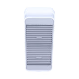 Double Fan Blade Rotating Fan USB Charging Desktop Electric Fan for Office Home DormitoryWhite