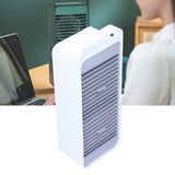 Double Fan Blade Rotating Fan USB Charging Desktop Electric Fan for Office Home DormitoryWhite