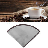 Stainless Steel Coffee Filter Reusable Foldable Coffee Cone Filter Strainer Bag 2-4 Cup - Extra Image