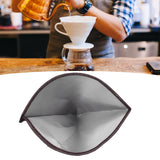 Stainless Steel Coffee Filter Reusable Foldable Coffee Cone Filter Strainer Bag 2-4 Cup