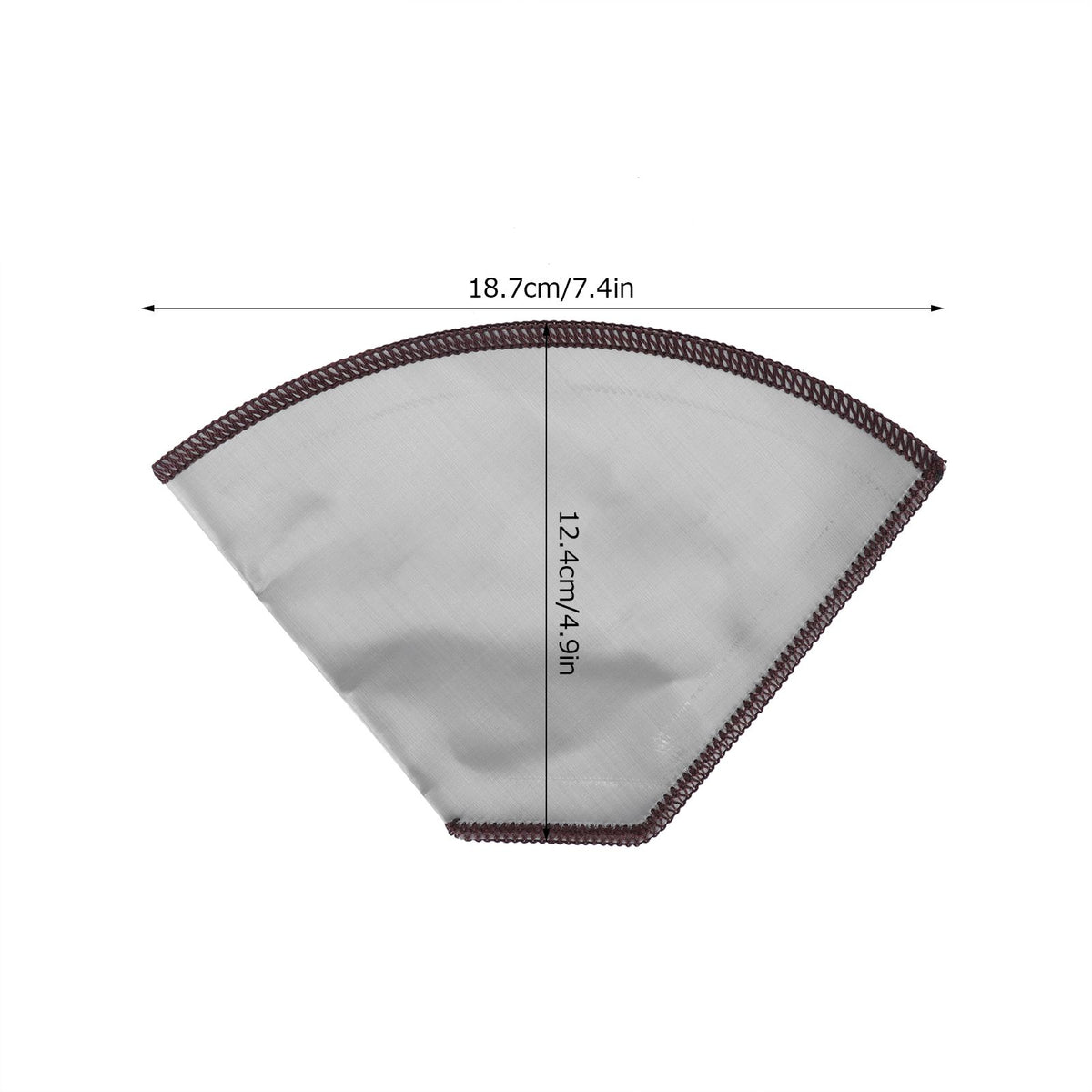 Stainless Steel Coffee Filter Reusable Foldable Trapezoid Coffee Strainer Bag 4‑6 Cup