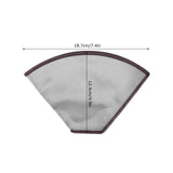 Stainless Steel Coffee Filter Reusable Foldable Trapezoid Coffee Strainer Bag 4‑6 Cup