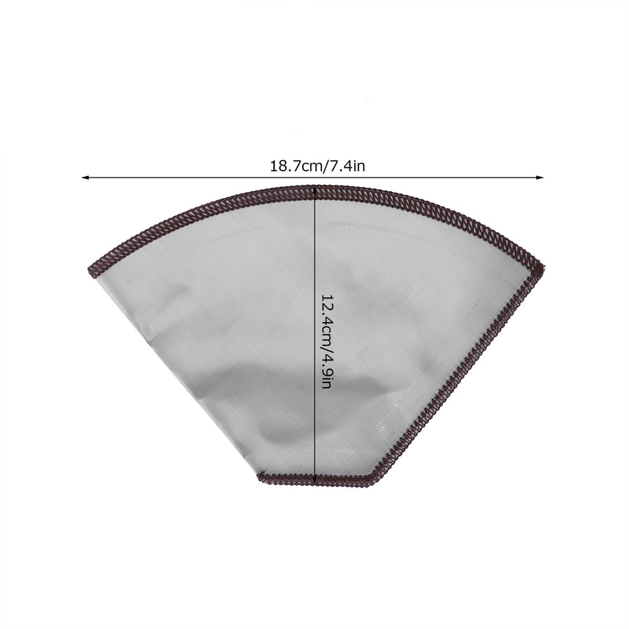 Stainless Steel Coffee Filter Reusable Foldable Trapezoid Coffee Strainer Bag 4‑6 Cup