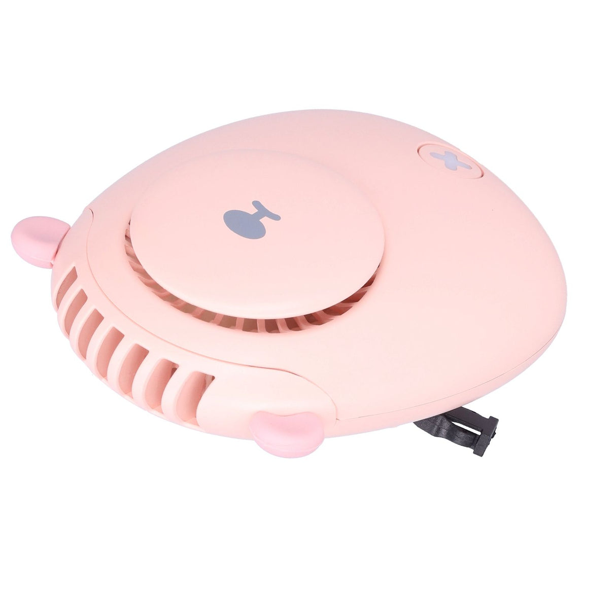 Electric Fan Hanging Neck Portable Mini Fan with 3‑Gear Wind Speed USB Charging for SummerPink