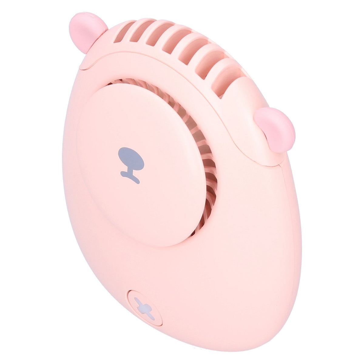 Electric Fan Hanging Neck Portable Mini Fan with 3‑Gear Wind Speed USB Charging for SummerPink