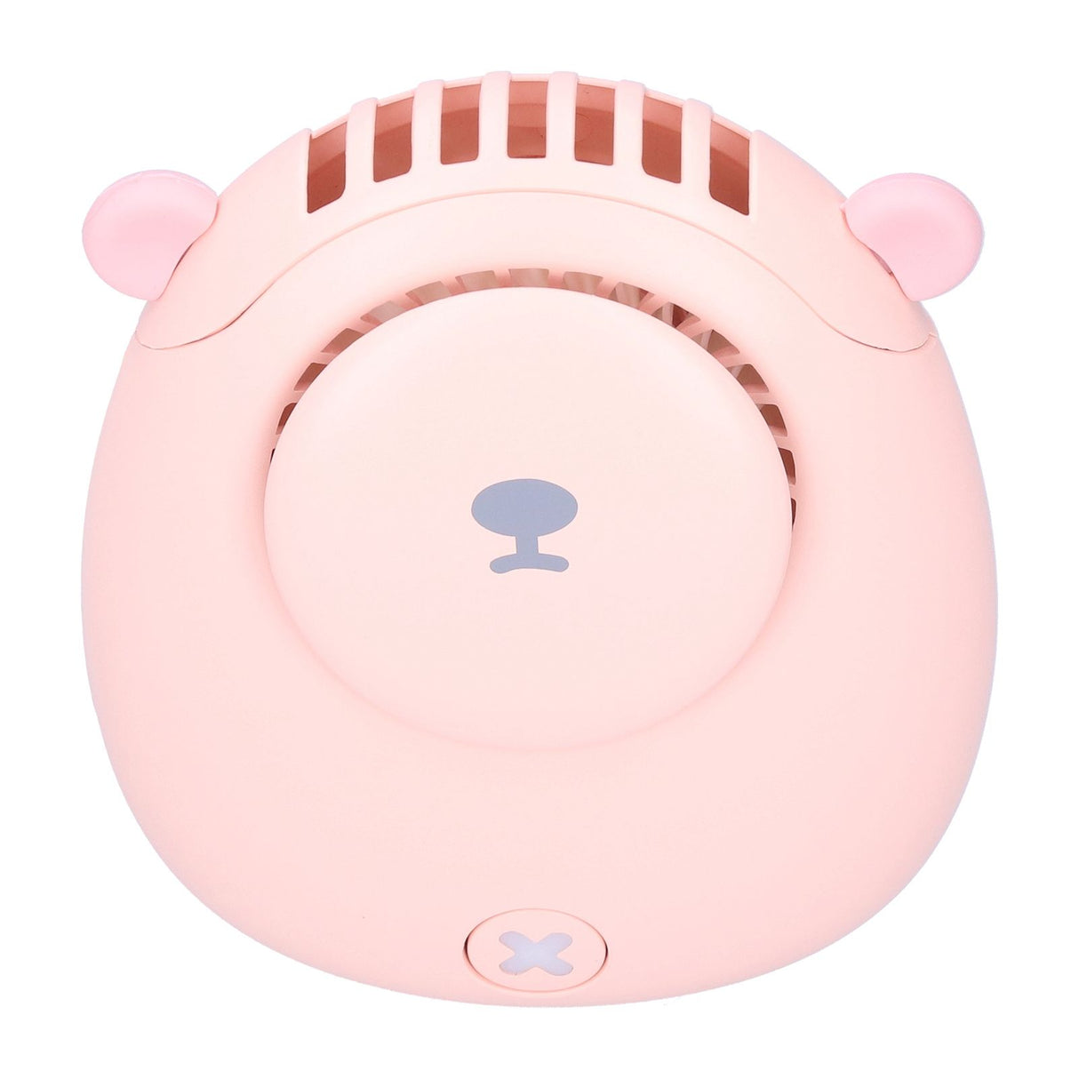 Electric Fan Hanging Neck Portable Mini Fan with 3‑Gear Wind Speed USB Charging for SummerPink
