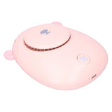 Electric Fan Hanging Neck Portable Mini Fan with 3‑Gear Wind Speed USB Charging for SummerPink