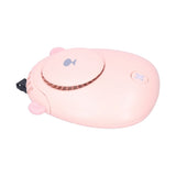 Electric Fan Hanging Neck Portable Mini Fan with 3‑Gear Wind Speed USB Charging for SummerPink