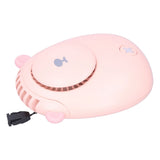 Electric Fan Hanging Neck Portable Mini Fan with 3‑Gear Wind Speed USB Charging for SummerPink
